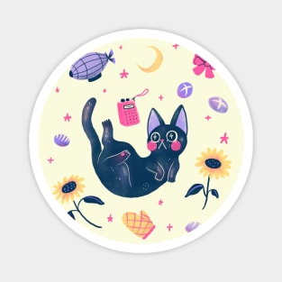 Jiji The Black Cat Fanart Magnet